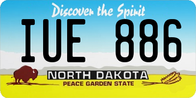 ND license plate IUE886