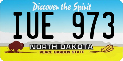 ND license plate IUE973