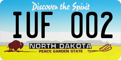 ND license plate IUF002