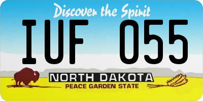 ND license plate IUF055