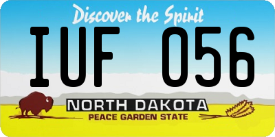 ND license plate IUF056