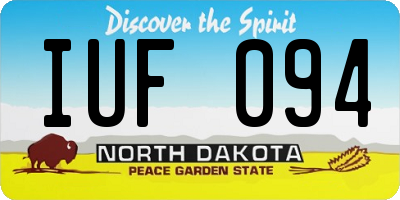 ND license plate IUF094