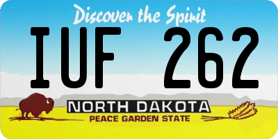 ND license plate IUF262