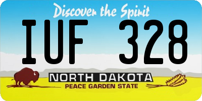 ND license plate IUF328