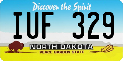 ND license plate IUF329