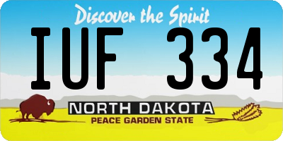 ND license plate IUF334
