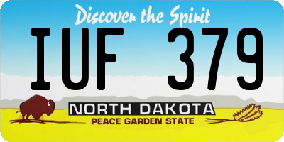 ND license plate IUF379