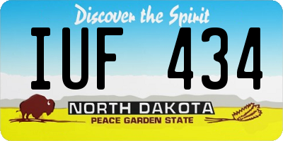 ND license plate IUF434