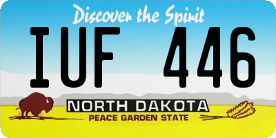 ND license plate IUF446