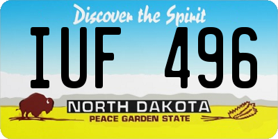 ND license plate IUF496