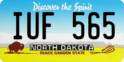ND license plate IUF565