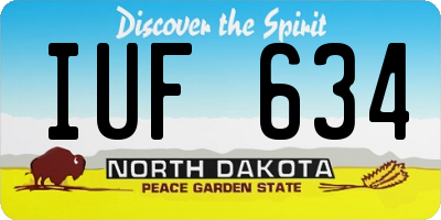 ND license plate IUF634