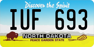 ND license plate IUF693