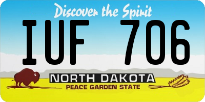 ND license plate IUF706