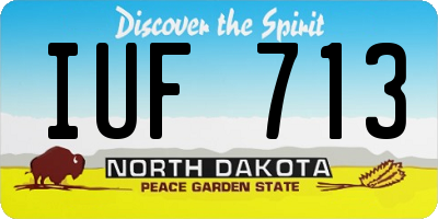 ND license plate IUF713