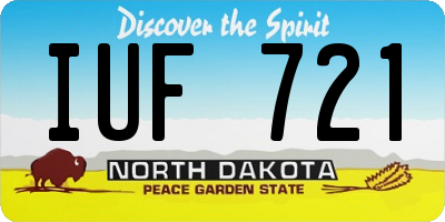 ND license plate IUF721