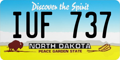 ND license plate IUF737