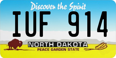 ND license plate IUF914