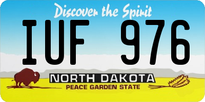 ND license plate IUF976