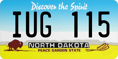 ND license plate IUG115