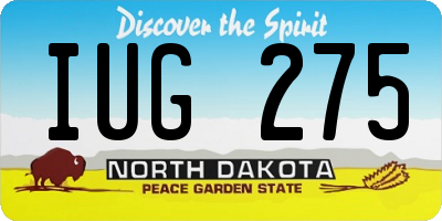 ND license plate IUG275