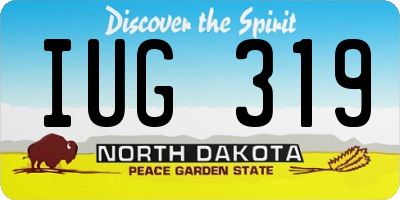 ND license plate IUG319