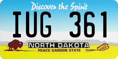 ND license plate IUG361