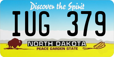 ND license plate IUG379