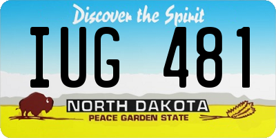 ND license plate IUG481