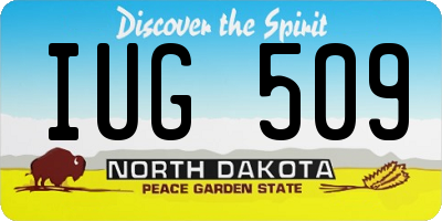 ND license plate IUG509