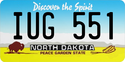 ND license plate IUG551