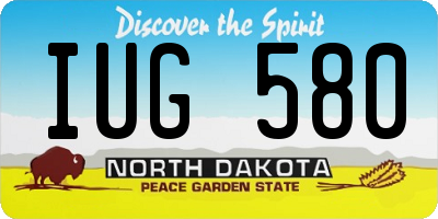ND license plate IUG580
