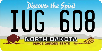 ND license plate IUG608
