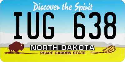 ND license plate IUG638