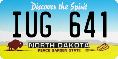 ND license plate IUG641
