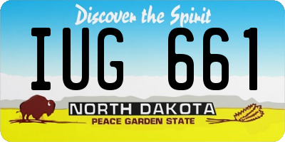 ND license plate IUG661