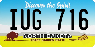 ND license plate IUG716