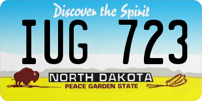 ND license plate IUG723