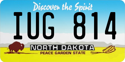ND license plate IUG814