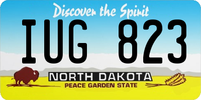 ND license plate IUG823