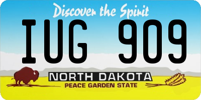ND license plate IUG909