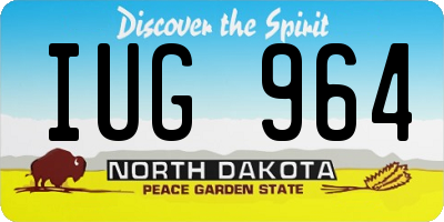 ND license plate IUG964