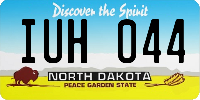 ND license plate IUH044