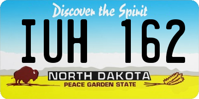 ND license plate IUH162