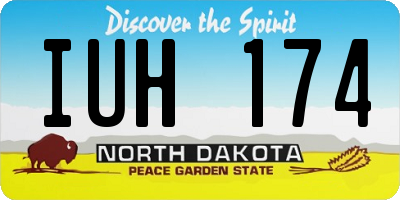 ND license plate IUH174