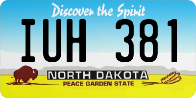 ND license plate IUH381
