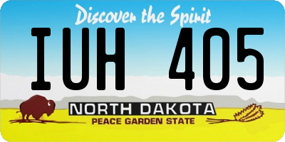 ND license plate IUH405
