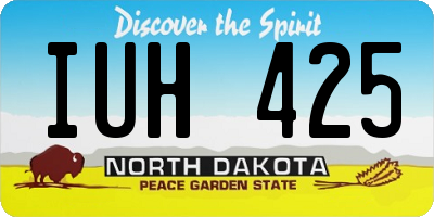 ND license plate IUH425