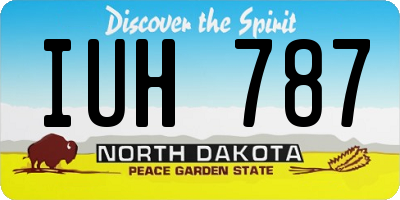 ND license plate IUH787