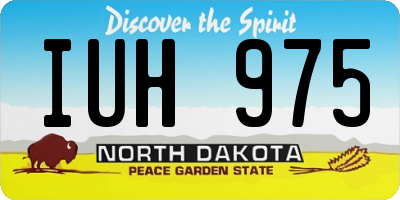 ND license plate IUH975